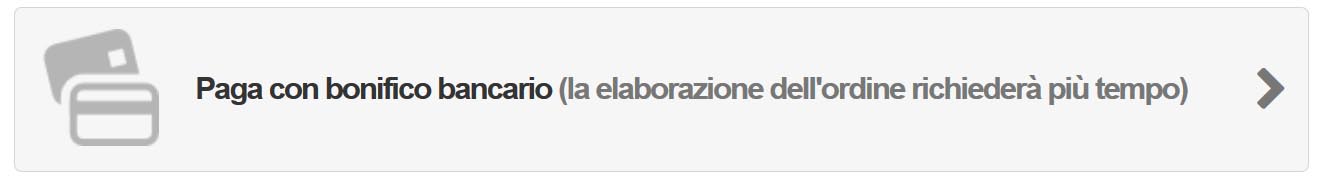 pagamento con bonifico bancario anticipato