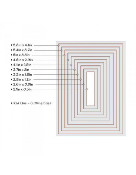 Sizzix Framelits Die Set 10PZ- Rectangles n2