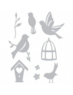 Sizzix Thinlits Die Set 9PK - Sweet Bird 2