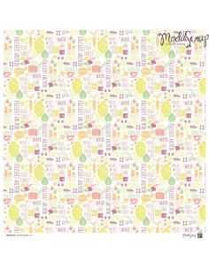 SET CARTA ModaScrap Healthy Lifestyle cm30x30 set 12 fogli 2