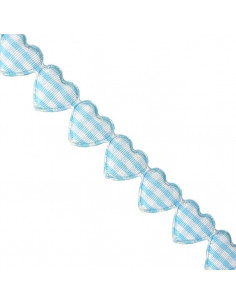 Nastro Cuori Celesti imbottiti 1,5cm x 1mt