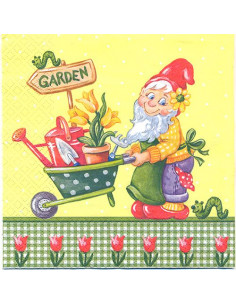 Tovagliolo gnomo giardiniere