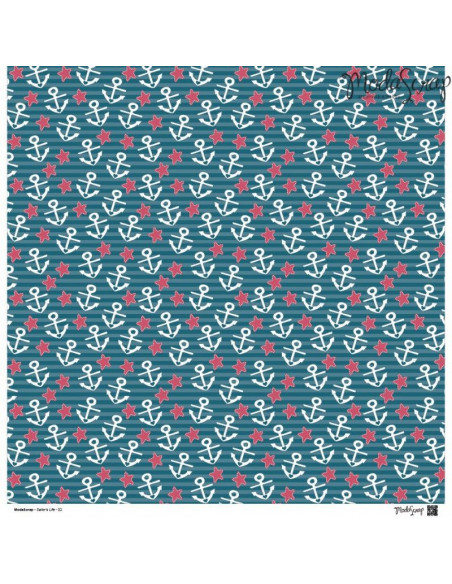 SET CARTA ModaScrap Sailor's Life cm30x30 set 12 fogli
