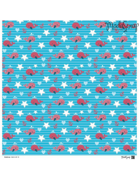 SET CARTA ModaScrap Sailor's Life cm30x30 set 12 fogli