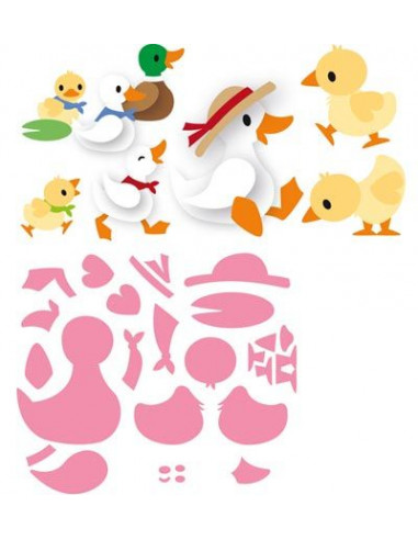 Marianne Design Eline's duck family COL1428