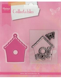 Marianne Design Birdhouse flowers COL1308 2