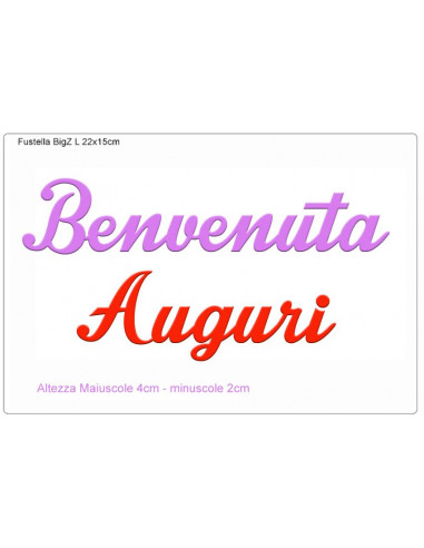 Fustella per feltro - Auguri Benvenuta L