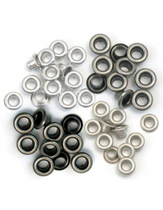 Set 60 Occhielli 0,5cm Metalli freddi