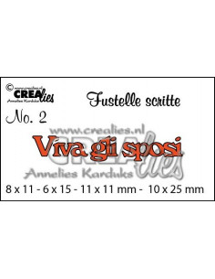 Fustella Scritte n.2, Viva gli Sposi CLFS02