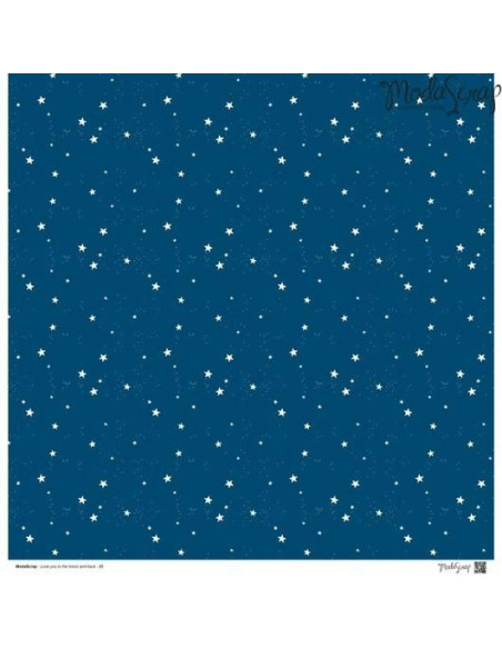 SET CARTA ModaScrap LOVE YOU TO THE MOON AND BACK cm30x30 12 fogli