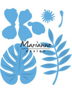 Fustella Marianne Design Hibiscus & tropical leaves LR0478 2