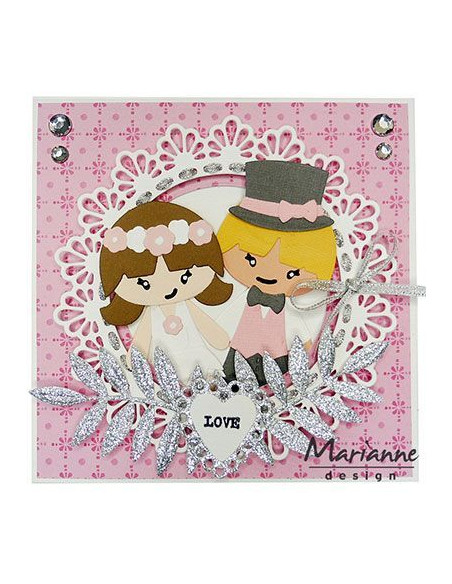 Fustella Marianne Design Kim's Buddies girl set LR0476