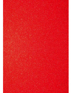 Foglio A4 Glitter Rosso 200gr