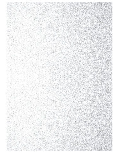 Foglio A4 Glitter Bianco 200gr