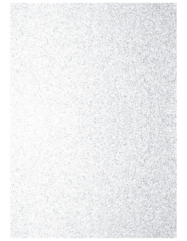 Foglio A4 Glitter Bianco 200gr