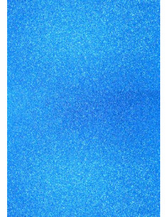 Foglio A4 Glitter Ciano 200gr