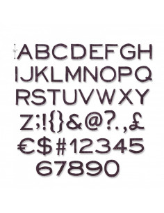 Fustella Sizzix Thinlits Set 121Pz - Alphanumeric, Thin 662226 2