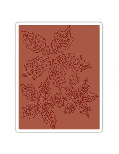 Fustella Sizzix Bigz con libretto embossing - Layered Tattered Poinsettia 662170