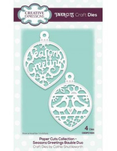 Fustella Paper Cuts Collection Seasons Greetings Bauble Duo CEDPC1024