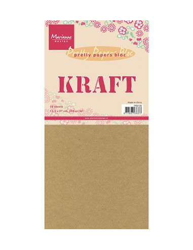 Cartoncino Pretty Papers - Kraft 200gr set 16fg.