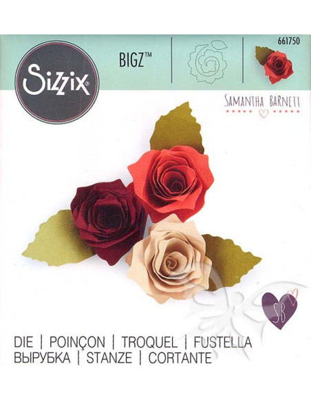 SIZZIX BIGZ DIE - fustelle con 2 rose 3d EUR 15,90 - PicClick IT