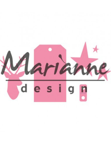Fustella Marianne Design - Tag cervo e stelle COL1442