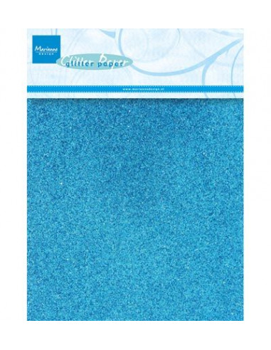 Set 5 Fogli A5 Glitter Azzurro 250gr