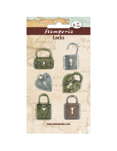 Set 6pz Lucchetti in metallo