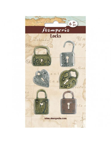 Set 6pz Lucchetti in metallo