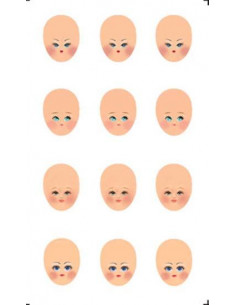 Fommy Decò "12 visi Ovali" 12x20cm