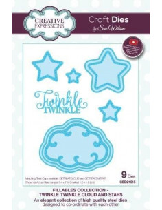 Fustella The Fillables Collection Twinkle Cloud and Stars CED21015