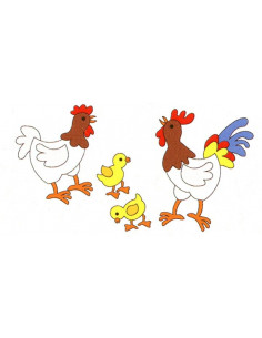 Fustella, Lene Design Build-up hen & rooster SD129 2