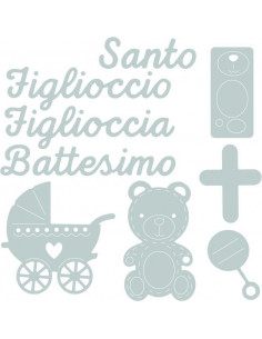 Fustella Sizzix Thinlits Set 9Pz - Battesimo 662618 2