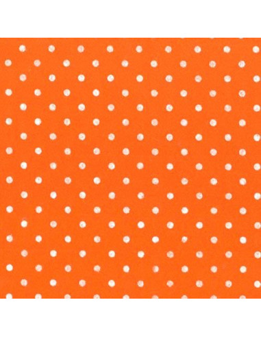 Foglio FELTRO 30x40cm 1mm POIS Arancio-Bianco 25017107