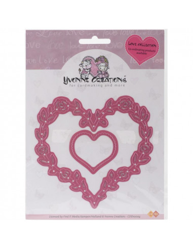 Fustella - Yvonne Creations -Rose Heart CDD10004