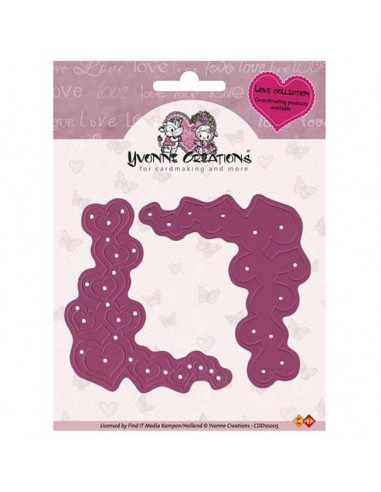 Fustella - Yvonne Creations - Heart Corner  CDD10005