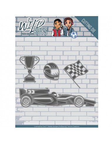 Fustella Yvonne Creations Wild Boys - Racing YCD10117