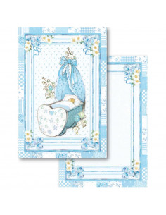 Blocco Cards 24 fogli cm. 11,4x16,5 - Baby Boy SBBPC04 2