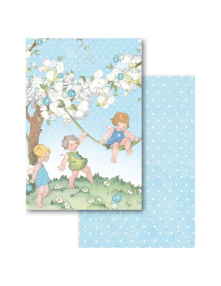 Blocco Cards 24 fogli cm. 11,4x16,5 - Baby Boy SBBPC04