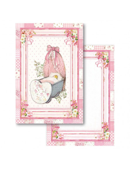 Blocco Cards 24 fogli 11,4x16,5cm - Baby Girl SBBPC05