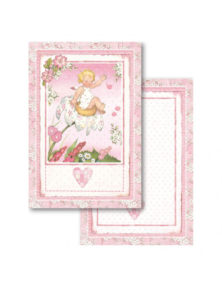 Blocco Cards 24 fogli 11,4x16,5cm - Baby Girl SBBPC05