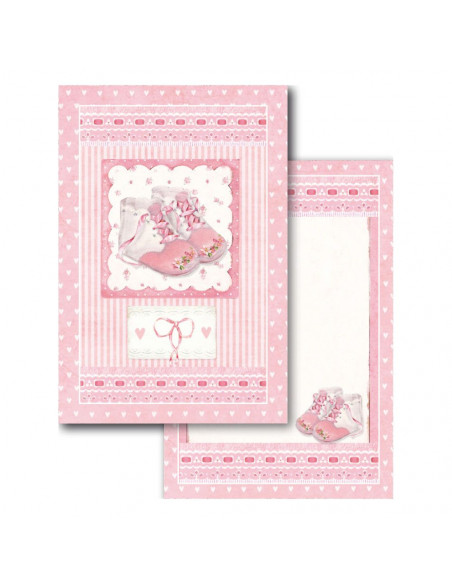 Blocco Cards 24 fogli 11,4x16,5cm - Baby Girl SBBPC05