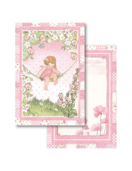 Blocco Cards 24 fogli 11,4x16,5cm - Baby Girl SBBPC05