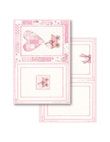 Blocco Cards 24 fogli 11,4x16,5cm - Baby Girl SBBPC05