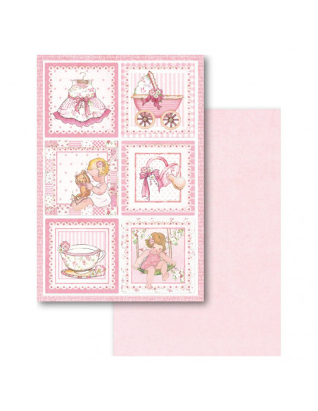 Blocco Cards 24 fogli 11,4x16,5cm - Baby Girl SBBPC05