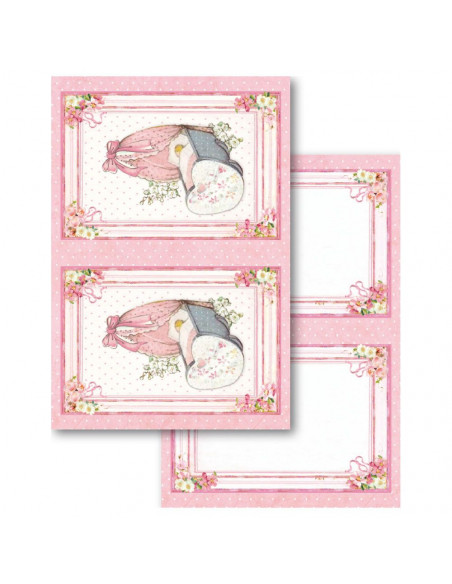 Blocco Cards 24 fogli 11,4x16,5cm - Baby Girl SBBPC05