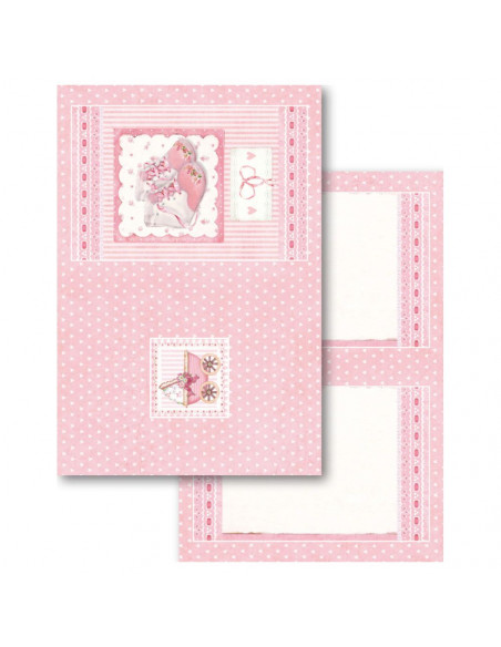 Blocco Cards 24 fogli 11,4x16,5cm - Baby Girl SBBPC05