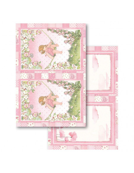 Blocco Cards 24 fogli 11,4x16,5cm - Baby Girl SBBPC05