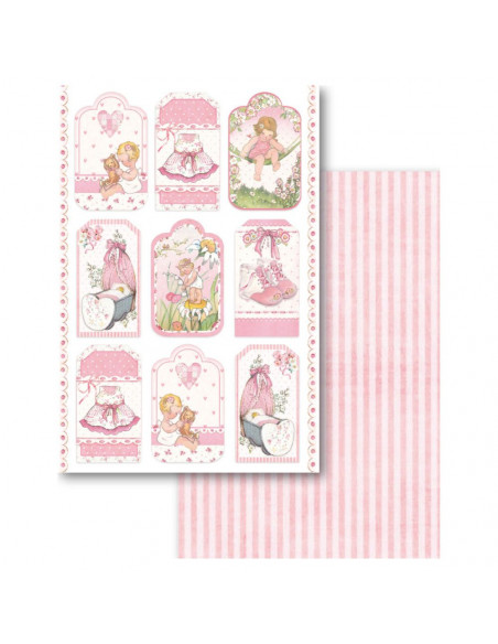 Blocco Cards 24 fogli 11,4x16,5cm - Baby Girl SBBPC05