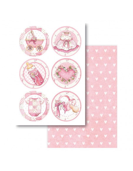 Blocco Cards 24 fogli 11,4x16,5cm - Baby Girl SBBPC05